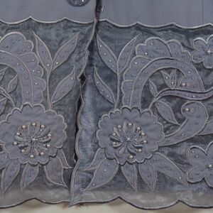 Lavender 2pc skirt suit embellished with lace and beads NWT SZ 16